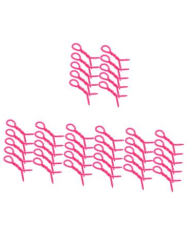OHPHCALL 40 Pcs Perm Tools Hair Curlers Spiral Curls Perm Rods Hair Curling Tools No Heat Spiral Curlers Hair Rollers for Long Hair Heatless Spiral Curlers Hair Rollers for Women 15.00X0.60X0.60CMx4pcs Rosyx4pcs