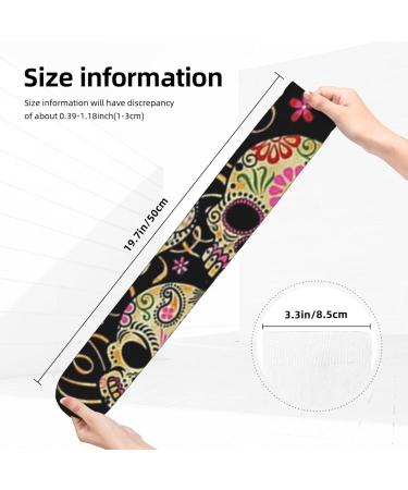 Shop Day of the Dead Sugar Skull Compression Socks for Men & Women | 15-20 mmHg Support for Running & Cycling - Buy Online on GoSupps.com