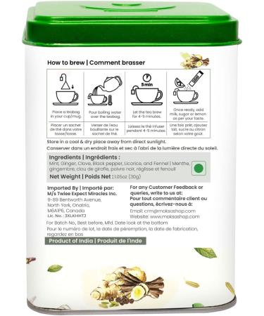 Premium Green Tea - 15 Pyramid Tea Bags - 100% Organic Panacea Flavored Herbal Extract Tea Bags - Buy Online on GoSupps.com