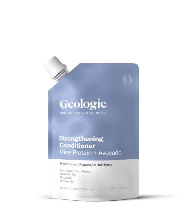 Geologie Strengthening Conditioner | Rice Protein + Avocado Custom Control Haircare | 8 fl oz