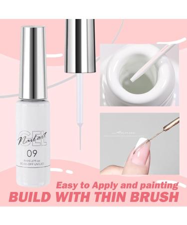 French Manicure Kit White Gel Liner & Jelly Pink Gel Nail Polish Set Soak Off UV Gel Nail Polish Set for French Tips White French Manicure Gel Polish for Nail Art DIY at Home Color: Peach Pink - Buy Online on GoSupps.com