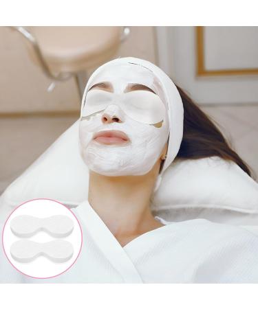 Disposable Non Woven Eye Care Masks - 200 Sheets Eye Covers for Skincare & Makeup | Cotton Facial Spa Paper - Buy Online on GoSupps.com
