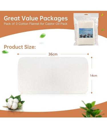 Salonite 3-Piece Flannel Set for Castor Oil Packs | Reusable & Absorbent Compress Cloths - Perfect for Calming Heat Therapy - Buy Online on GoSupps.com