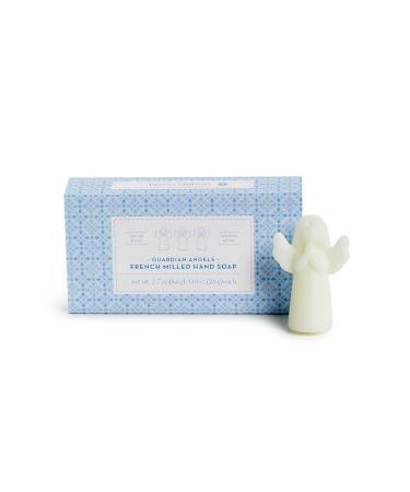 Two's Company Heaven Scent Guardian Angel Set of 3 French Milled Soap with Jasmine Scent in Gift Box 0.9 Oz Each 2.25-inches Height White