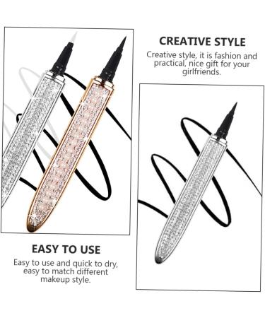 Healvian 2pcs Diamond Eyeliner Metallic Eyeliner Waterproof Liquid Eyeliner Liquid Eye Liner Silver 1 count (Pack of 1) Assorted Color - Buy Online on GoSupps.com