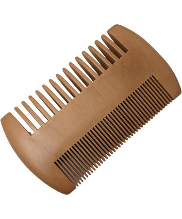 Premium Pearwood Beard Comb with Fine & Coarse Teeth | Anti-Static Design - Buy Online on GoSupps.com