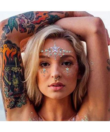 Ludress Crystal Sparkle Face Stickers - Festival Body Jewels for Women and Girls - Buy Online on GoSupps.com