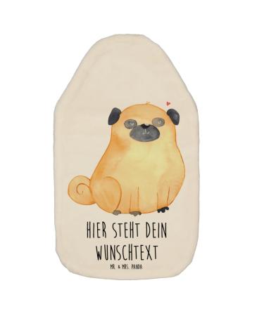 Mr. & Mrs. Panda Personalized hot water bottle Pug - personalized gifts dog mom personalized hot water bottle with reference pet white