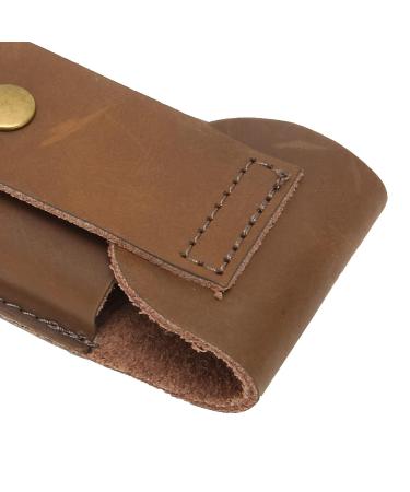 Shaver Protective Case - Portable Cowhide Travel Bag for Men's Double Edge Shaving Heads | International Shipping Available - Buy Online on GoSupps.com