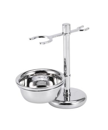 Stainless Steel Shaving Stand & Bowl Set | Essential Shaving Brush Holder & Soap Cup for Men - Buy Online on GoSupps.com