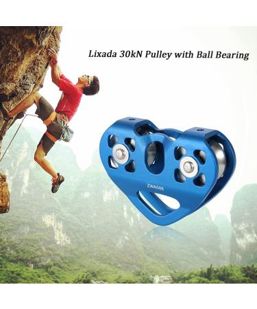 Lixada 30KN Zipline Pulley Trolley Rescue for 1/4-1/2 Cable - Holds up to 6700lbs (Dark Blue) - Buy Online on GoSupps.com