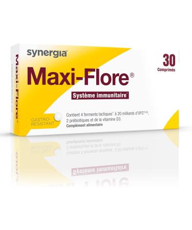MAXI-FLORE 30 Comprim s | Renforce Les D fenses Immunitaires et pr vient les infections bact riennes | Complexe de ferments lactiques de nouvelle g n ration | Laboratoire SYNERGIA - Buy Online on GoSupps.com