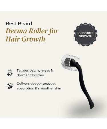 Derma Roller de barbe pour homme Rouleau de croissance de barbe en titane de 0 5 mm repousse des cheveux et stimulent le collag ne Outil de micro-aiguille pour barbes in gales et cheveux - Buy Online on GoSupps.com