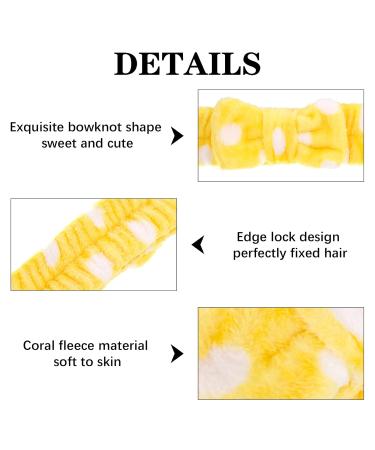 Tonyg-P 4 STE SPA Headband & Makeup Brush Set - Soft Coral Fleece Elastic Bowknot Ideal for Women's Shower Face Wash & Skincare - Buy Online on GoSupps.com