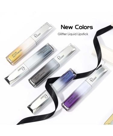 Kilshye Glitter Matte Liquid Lipstick - Waterproof Metallic Lip Glaze in Silver & Black 18 - Long Lasting High Pigment Lip Makeup for Women and Girls - Buy Online on GoSupps.com