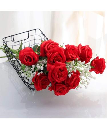 Justoyou 10 Pcs White Baby's Breath Flowers - Artificial Gypsophila for Wedding and Home Decor - Buy Online on GoSupps.com