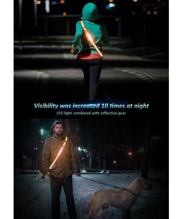 YLZZRS Reflective LED Belt Stripe - High Visibility Safety Lights for Night Walkers Runners & Dogs | Men Women & Children (Orange) - Buy Online on GoSupps.com