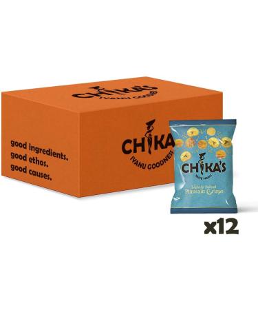 CHIKA'S - Hand Cooked Lightly Salted Plantain Crisps - Healthy & Nutritious Vegan Snack - 12 x 35g - Buy Online on GoSupps.com
