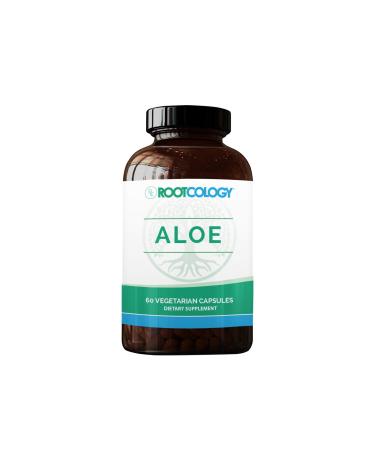 Rootcology Aloe - Gastrointestinal Supplement with Highly Concentrated Aloe Vera for Immunity + GI Support - Gut Health Supplement for Digestive Health by Izabella Wentz (60 Capsules)