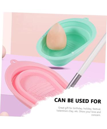 FRCOLOR Set of 3 cleaning pads for make-up brushes cleaning bowl for make-up brushes silicone brush cleaning pad tool make-up brush cleaner for cosmetic brushes brush cleaning pad mat - Buy Online on GoSupps.com