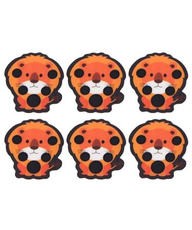 10PCs thermometer sticker sticker fever thermometer stripes color mixing animal pattern baby front strip temperature 35-40 C for toddlers adult at home trip (lion)