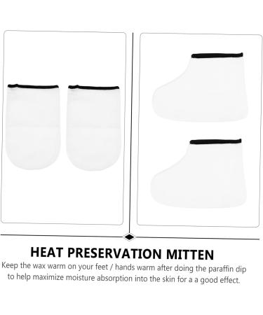 Beavorty 4paires Et Cire De Paraffine Pour Soins Des Mains Hydratant Domicile Salon Pour limination Des Callosit s Et Soin Peau 16x25cmx2pcs Blancx2pcs - Buy Online on GoSupps.com