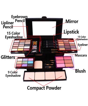All-in-One Makeup Gift Set for Women | Complete Makeup Kit with Bag Concealer Lipstick Blush Foundation & Eyeshadow - Perfect International Gift - Buy Online on GoSupps.com