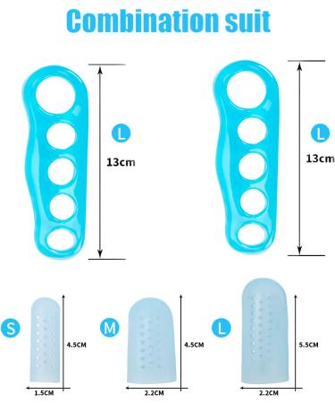 Gel Toe Separators & Stretchers for Overlapping Toes & Hallux Valgus Relief - Large Size (10 Count) - Buy Online on GoSupps.com