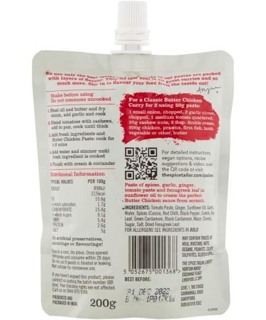 The Spice Tailor Authentic Indian Mild Curry Paste Vegetarian Natural Ingredients Butter Chicken Paste 200g Pack of 7 - Buy Online on GoSupps.com