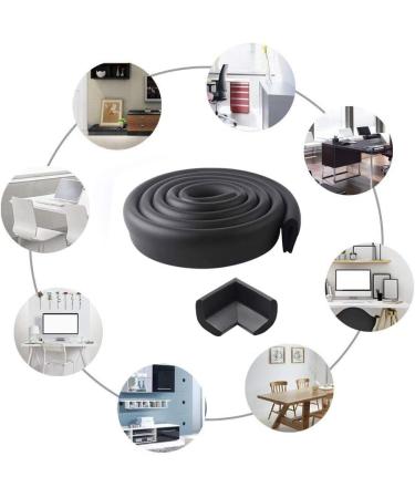 Vicloon Edge Protectors 2 M Foam Safety Strip and 4 Corner Cushion Protector Set Edge Corner Guards for Baby - Black - Buy Online on GoSupps.com