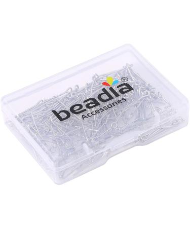 BEADIA Platinum Plated Open Eye Pins 20mm 200pcs - Non Tarnish Jewelry Making Findings - Buy Online on GoSupps.com
