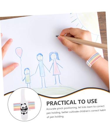 Lurrose Anti-Hook Wrist Brace Students Pens Corrector Writing Trainer Kids Tools Double Layer Fineknit Nylon Colorful 10.5X7X3.5CM - Buy Online on GoSupps.com