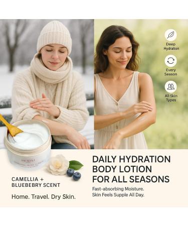 DEMIKI Body Lotion Moisturizer Skin Care with Squalane and Amino Acids - Japanese Body Lotion for Women Beauty & Personal Care Body Cream Perfume Moisturizer Skincare for Dry Skin 7.12fl.oz CAMELLIA&BLUEBERRY - Buy Online on GoSupps.com