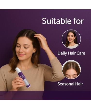 2PCS Roll On Hair Growth Serum for Thickening Scalp Care Treatment to Strengthen Hair & Boost Volume For All Scalp Types 15ML - Buy Online on GoSupps.com