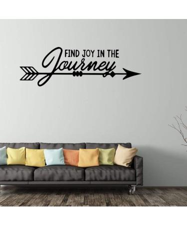 Joyful Journey Arrow Quote Decal Sticker - Wall Vinyl Art Decor - Buy Online on GoSupps.com