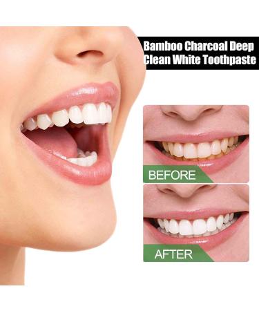 BAMBOO Charcoal Deep Toothpaste - Activated Carbon Whitening Fresh Breath Deep Stain Removal (5 PCs) - Buy Online on GoSupps.com