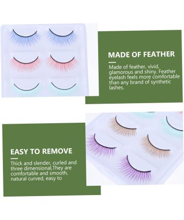 IWOWHERO 5 Pairs Colored False Eyelashes Decorative Fake Eyelash False Eye Lashes Handmade Eyelash Full Strips Eyelash Toiletries Lash Cosmetics Makeup Supply Artificial Makeup Tools Girl - Buy Online on GoSupps.com