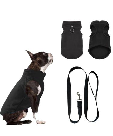 Dog coat dog sweater chihuahua clothing dog sweater small dogs dog coat for small dogs dog coat with dishes winter coat dog for small dogs inside and outdoor use (black L) Black L