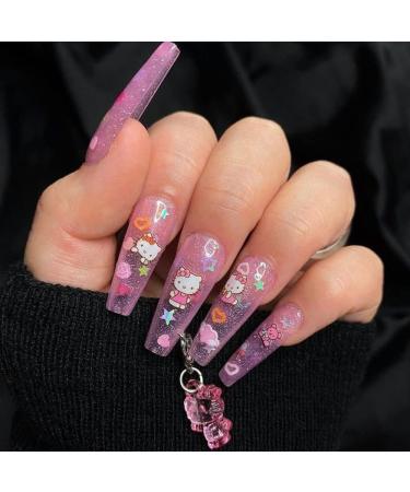 Cute Cartoon Nail Art Stickers Decals - 3D Self Adhesive Designer Decals for Women & Girls - Manicure Supplies - 4 Sheets - Buy Online on GoSupps.com