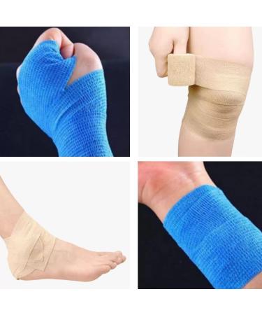 8 Rolls Self-Adhesive Elastic Bandage - Waterproof Comfortable Non-Woven Wrap for Wrist & Ankle - Black 5cm x 4.5m - Buy Online on GoSupps.com