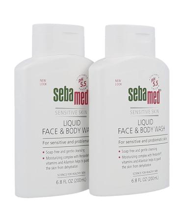 Sebamed Liquid Face and Body Wash pH 5.5 - Dermatologist Recommended Hydrating Cleanser for Sensitive Skin - 6.8 fl oz (200mL) - Pack of 2 - Buy Online on GoSupps.com