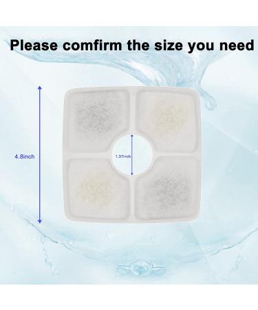 Cirfifth Cat Fountain Filter Replacement - 12 Pack for Square Cat Water Fountain - Buy Online on GoSupps.com
