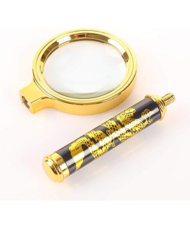 Hd Magnifier 10 Times Handheld Magnifier Dragon Pattern Metal Handle Old Reading Mirror 20 Optical Magnifier 3 Time 16.5X8X16Cm Microscope Optical Lenses Protect Vision Without Hurting Eyes Lofty - Buy Online on GoSupps.com