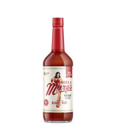 Miss Mary's Bloody Mary Mix, Low Sugar Drink Mixer, All Natural Ingredients, Low Calorie, Low Carb, Keto Friendly, Bold and Spicy, 1 Pack Bold and Spicy Bloody Mary 32 Fl Oz (Pack of 1)