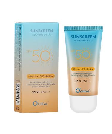 Sun Cream SPF 50 SPF 50 Face Moisturiser Face Sunscreen for Sunscreen Black and Prevent Sunburn Sunscreen SPF 50 Face Refreshing and Non-Sticky Face Sun Cream SPF 50 for All Skin Typle