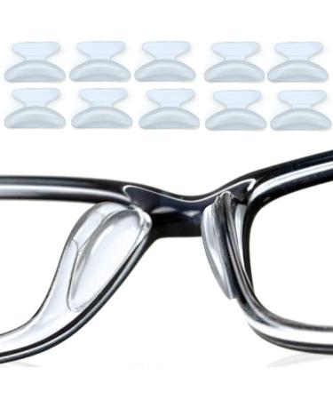 5 Pairs Silicone Nose Pads For Eyeglasses 2.5mm Anti-Slip Soft Glasses Cushion Stickers For Sunglasses Glasses (Transparent)