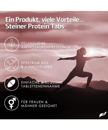 Buy Vegan Protein Tabs - 180 Lupin Protein Tablets | 8 Essential Amino Acids | Paleo Keto Atkins Friendly | Made in Germany - Buy Online on GoSupps.com