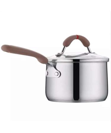 Nonstick Milk PanMilk Pan Cooking pots Milk Pan Household Multifunctional Stainless Steel Non-Stick Pan Inner Wall with Scale Label with Glass Cover