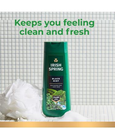 Irish Spring Black Mint Body Wash for Men 20 Fl Oz - Pack of 4 - Buy Online on GoSupps.com