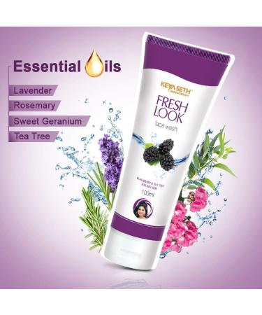 Keya Seth Aromatherapy Fresh Look Blackberry & Tea tree Face Wash 100ml. (Pack of 3) - Buy Online on GoSupps.com